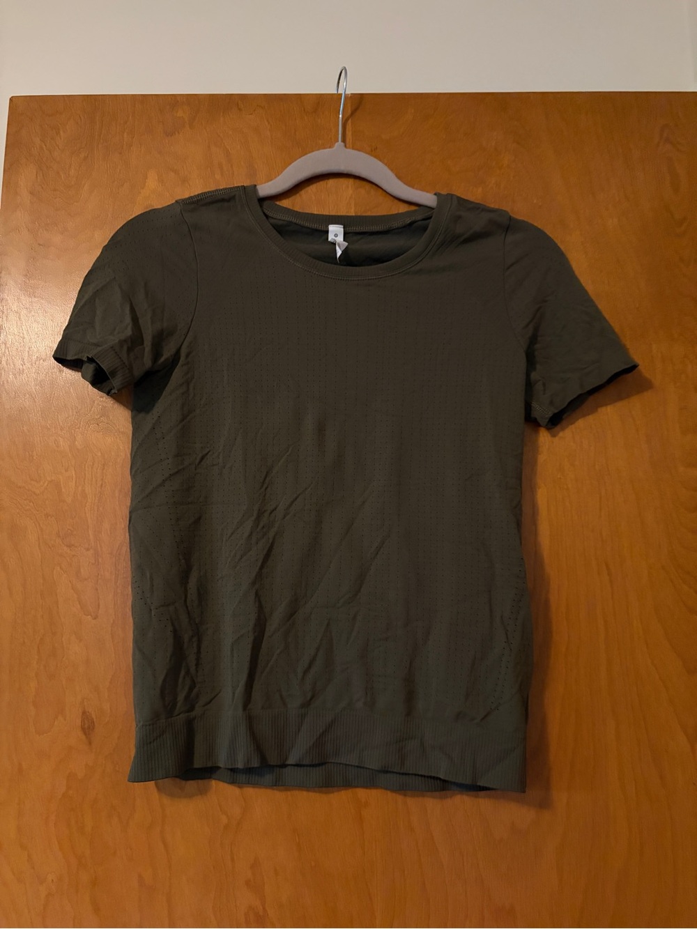 Athleta Olive Green Short Sleeve Crewneck Tee